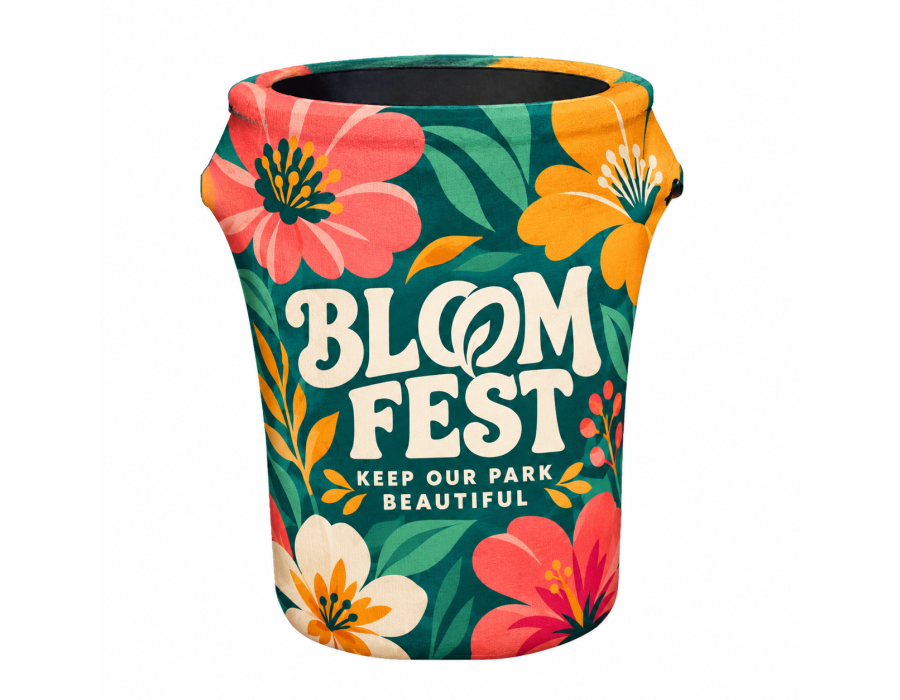 Custom Printed Spandex Bin Cover product view