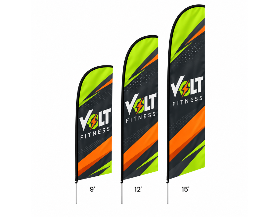 Custom Angled Flags product view