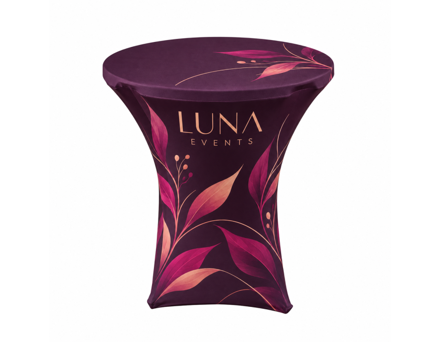 Custom Round Stretch Table Cover product view