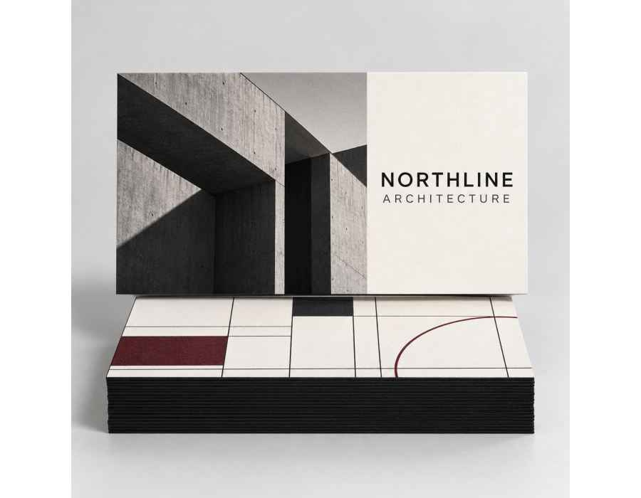 Painted Edge Business Cards with original sample artwork