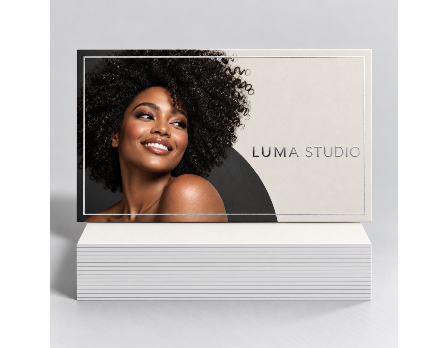 Dual Raised Business Cards with original sample artwork