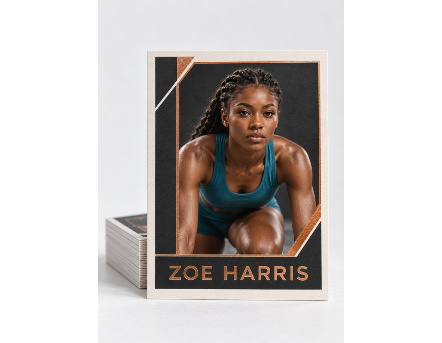 Hot Foil Trading Cards with original sample artwork