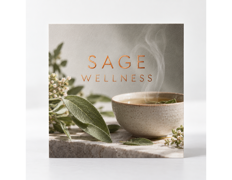 Hot Foil Social Cards with original sample artwork