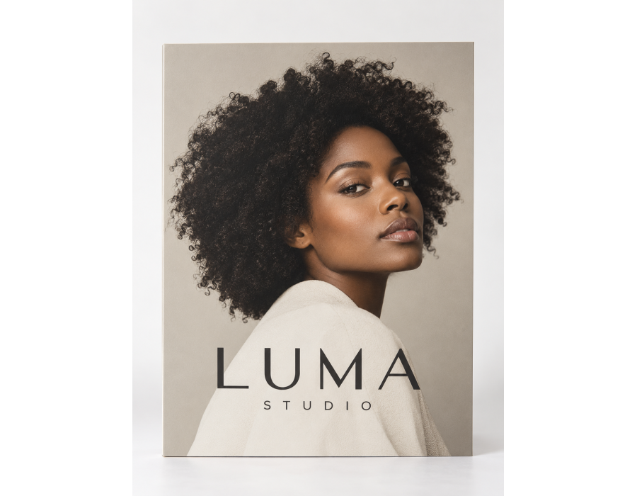 Suede Presentation Folder with original sample artwork