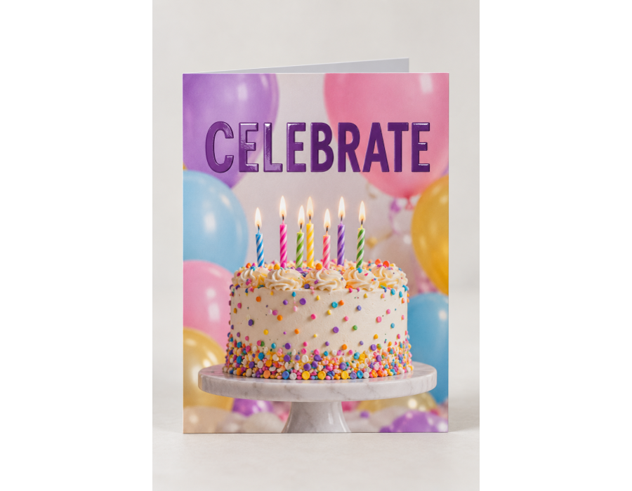 Raised Spot UV Greeting Cards with original sample artwork
