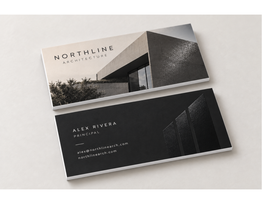 Silk Business Cards with original sample artwork