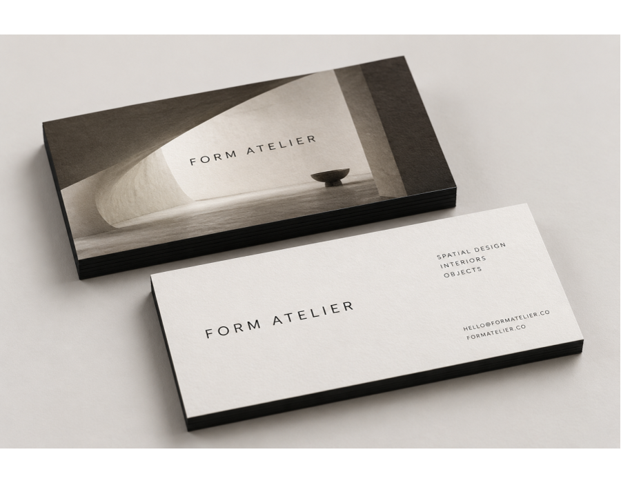 Black Edge Business Cards with original sample artwork