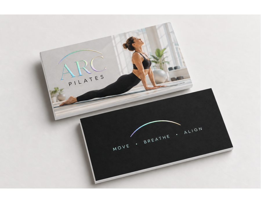 Raised Foil Business Cards with original sample artwork