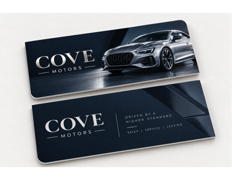 Hot Foil Business Cards with original sample artwork