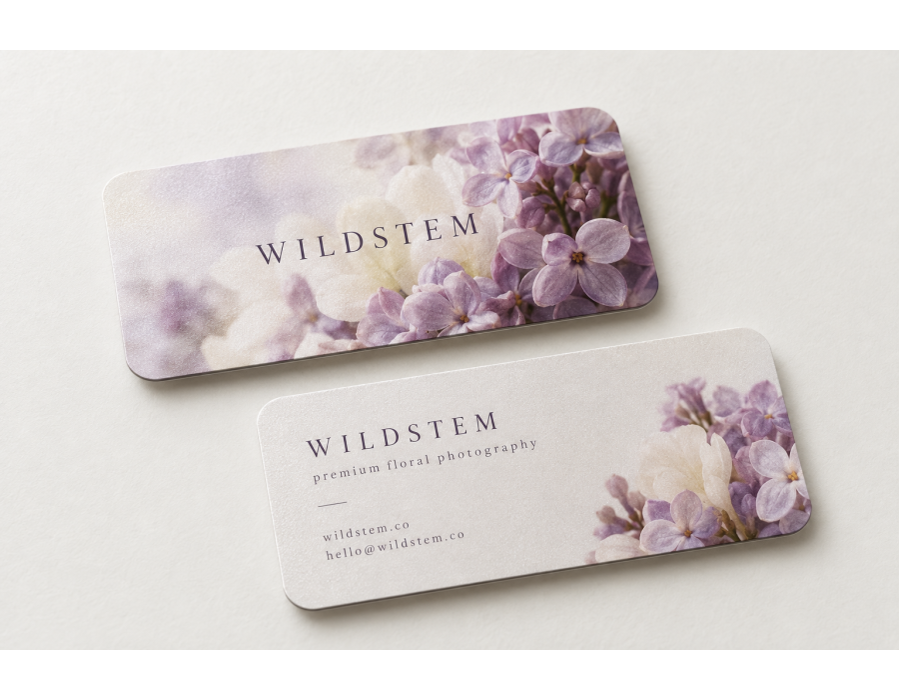 Pearl Business Cards with original sample artwork