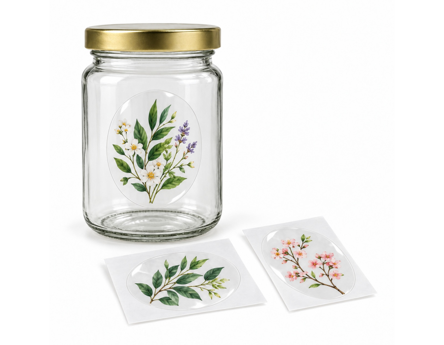 Crystal Clear Vinyl Removable Glossy Labels product view