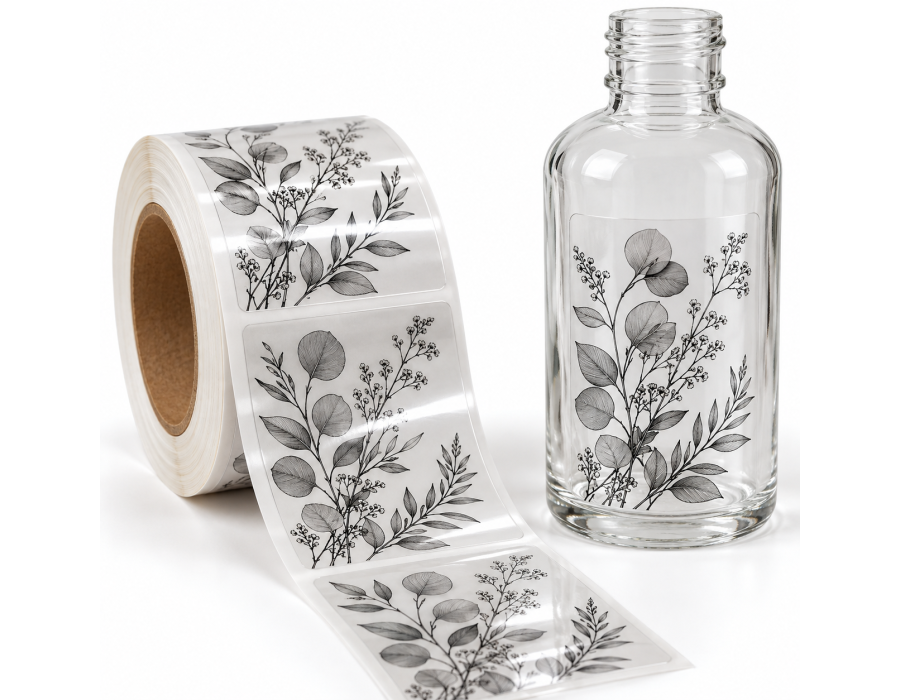 Clear BOPP Permanent Glossy Labels product view