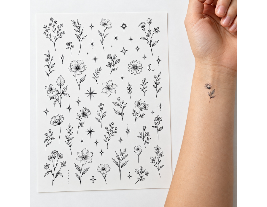 Custom Temporary Tattoo Pages product view