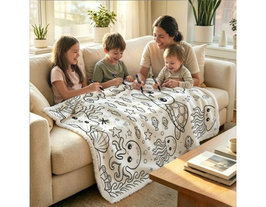 Custom Doodle Blanket product view
